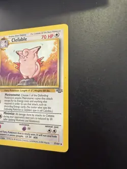 Pokemon TCG Jungle 1999 Clefable Card 17/64 Rare 1st Edition Non-Holo - Image 3
