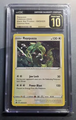 2020 Pokemon Black Star Promo Rayquaza CGC 10 Pristine SWSH029 - Image 1