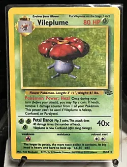 Pokemon Vintage Holo Vileplume 15/64 Jungle WotC 1999 - Image 1