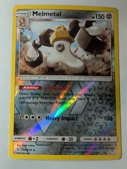 Melmetal 129/214 Sun & Moon: Unbroken Bonds Reverse Pokemon Holo Foil Nice! - Image 1