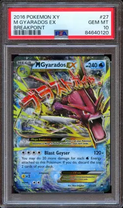 PSA 10 Pokemon M Gyarados EX Holo XY Breakpoint 27/122 GEM MINT - Image 1