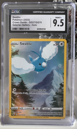 2023 Pokemon Swablu GG27/GG70 Crown Zenith Galarian Gallery CGC 9.5 GEM MINT - Image 1