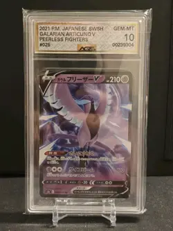 Pokemon Galarian Articuno V RR 025/070 S5a Peerless Fighters Japanese AGS 10 - Image 1