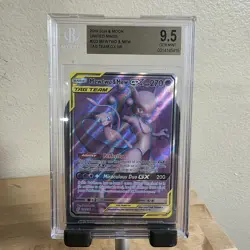 2019 Pokemon Unified Minds #222/236 Mewtwo & Mew Gx Ultra Rare BGS 9.5 - Image 1