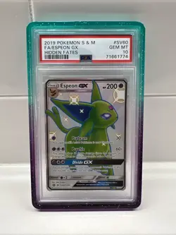 Espeon GX Full Art Shiny Pokemon SV60/SV94 PSA 10 Hidden Fates Gem Mint - Image 1