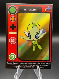 2025 POKEMON POKEDEX Kanto #251 CELEBI Peru Edition Gold Holo Foil SEE PICS - Image 5