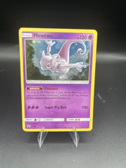 (LP) Mewtwo SM77 Black Star Promo Holo - Pokemon Sword & Shield Promo FREE SHIP - Image 1