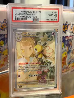 2025 POKEMON JTG EN-JOURNEY TOGETHER ILLUSTRATION RARE LILLIE'S RIBOMBEE PSA 10 - Image 1