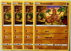 POKEMON 4X SUDOWOODO 094/196 LOST ORIGIN COMMON NEAR MINT-PLAYSET - Image 1