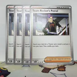 Team Rocket's Petrel 176/182 - Play Set (x4) - Pokemon TCG: Destined Rivals NM - Image 1