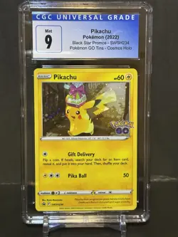 Pikachu SWSH234 Pokemon Go Tins Black Star Promo 2022 CGC 9 Mint - Image 1