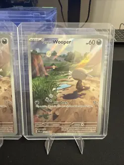 Paldean Wooper Illustration Rare Pokemon TCG SV IR Full Art Near Mint Lot of 2 - Image 3