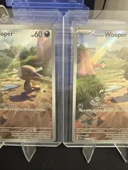 Paldean Wooper Illustration Rare Pokemon TCG SV IR Full Art Near Mint Lot of 2 - Image 5