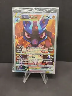 Pokemon TCG Lucario VSTAR SWSH291 Black Star Promo Full Art Sealed - Image 1