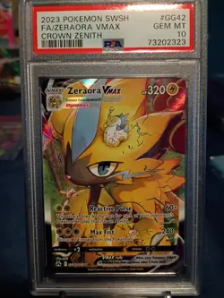 Zeraora VMax Pokemon SWSH 2023 Crown Zenith GG42/GG70 PSA 10 Gem Mint - Image 1