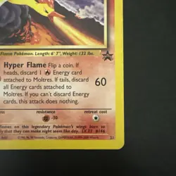 Pokemon Vintage WotC Promo Moltres #21 Black Star - Image 4