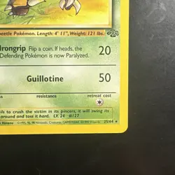 Pokemon Vintage 1st Edition Non-holo Pinsir Jungle Set 25/64 Wotc 1999 - Image 4