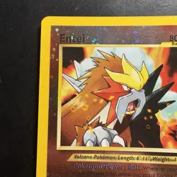 Pokemon Vintage Reverse Holo Swirl Promo #34 Entei WoTC Black Star - Image 2