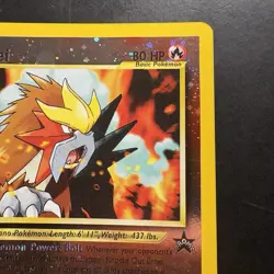 Pokemon Vintage Reverse Holo Swirl Promo #34 Entei WoTC Black Star - Image 3