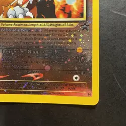 Pokemon Vintage Reverse Holo Swirl Promo #34 Entei WoTC Black Star - Image 4