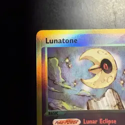 Pokemon Vintage Reverse Holo Lunatone 8/100 Sandstorm 2003 - Image 2