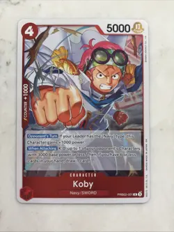 One Piece Premium Booster The Best Vol. 2 Koby #PRB02-001 RARE NM - Image 1