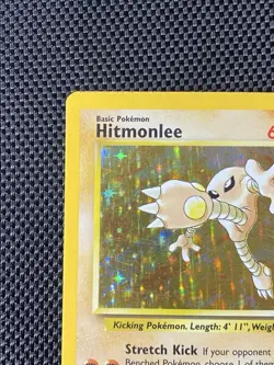 Pokemon TCG Hitmonlee 1999 Fossil Holo Card 7/62 Unlimited Holo Rare MP - Image 2