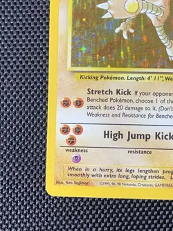 Pokemon TCG Hitmonlee 1999 Fossil Holo Card 7/62 Unlimited Holo Rare MP - Image 5