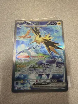 Pokemon TCG Zapdos EX Holo Card 202/165 Scarlet & Violet 151 NM Condition SIR - Image 1