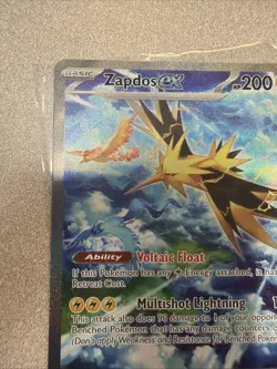 Pokemon TCG Zapdos EX Holo Card 202/165 Scarlet & Violet 151 NM Condition SIR - Image 2