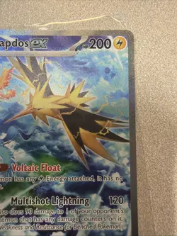 Pokemon TCG Zapdos EX Holo Card 202/165 Scarlet & Violet 151 NM Condition SIR - Image 3