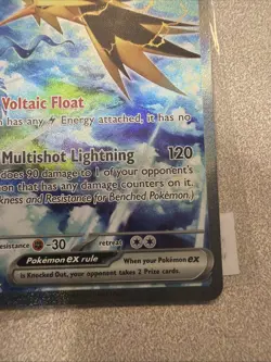 Pokemon TCG Zapdos EX Holo Card 202/165 Scarlet & Violet 151 NM Condition SIR - Image 4