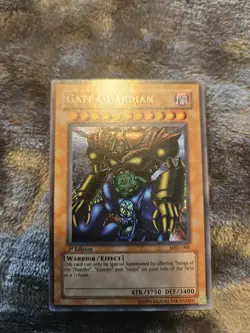 Yugioh Card - Gate Guardian MRD-000 Secret Rare 1st Edition LP - Image 1