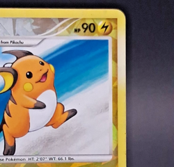 Raichu 3/17 POP Series 9 Cracked Ice Holo Rare Pokemon Card MP HGSS Era Vintage - Image 2