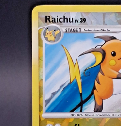 Raichu 3/17 POP Series 9 Cracked Ice Holo Rare Pokemon Card MP HGSS Era Vintage - Image 3