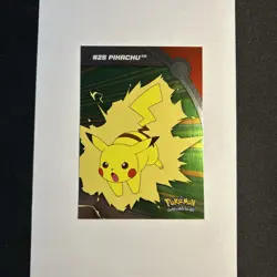 #25 Pikachu FOIL Heroes And Villains Topps Card - Image 1