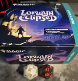MTG Lorwyn Eclipsed Draft Night Box - OPENED WITH DICE - Image 1