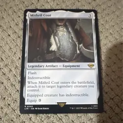 Magic: The Gathering Mithril Coat Legendary Artifact Equipment Rare LTR 2023 - Image 1