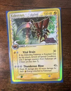 Pokemon Kabutops EX Holon Phantoms 9/110 Delta Species Holo Rare 100 HP Card - Image 1