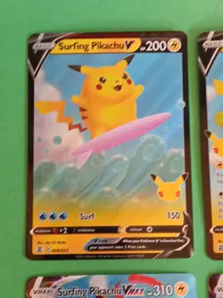 Pokemon Celebrations Flying Pikachu 007/025 Surfing Pikachu vmax Pikachu 005/025 - Image 2