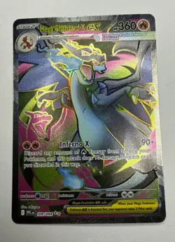 Mega Charizard X ex - 109/094 Holo ME02: Phantasmal Flames Near Mint Pokemon TCG - Image 1