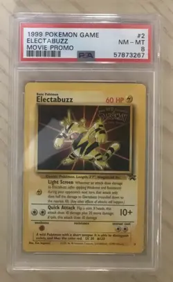 1999 Pokemon Game Movie Black Star Promo Electabuzz PSA 8 NM-MT #2 - Image 1