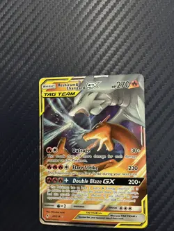 ULTRA RARE Reshiram & Charizard GX Tag Team 20/214 Holo Foil Pokemon - LP - Image 1