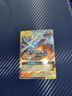 ULTRA RARE Reshiram & Charizard GX Tag Team 20/214 Holo Foil Pokemon - LP - Image 2