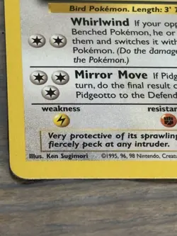 Pokemon TCG Pidgeotto – Jungle Set Unlimited 28/130 – WOTC 1999 – Vintage - Image 4