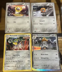 4x MELMETAL & MELTAN Mini Collection Set Deck Building Metal Pokemon TCG - Image 1