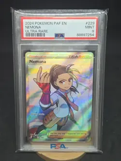 2024 Pokemon Trainer Paldean Fates Nemona Full Art Ultra Rare #229 PSA 10 Gem Mt - Image 1