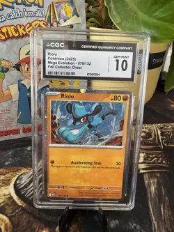Pokemon Card COSMOS Riolu Mega Evolutions Chest Promo GRADE 10 POP 1 Not Psa EN - Image 2