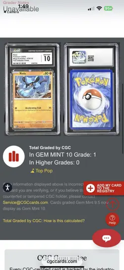 Pokemon Card COSMOS Riolu Mega Evolutions Chest Promo GRADE 10 POP 1 Not Psa EN - Image 4