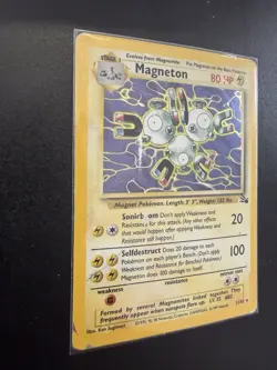 Magneton 11/62 Holo Rare Fossil Pokemon Card 1999 Wizards TCG MP - Image 2